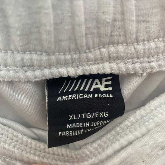 American Eagle Athletic Sweat Shorts Mens XL Light Gray Soft Knit Jogger Gym - Picture 2 of 11